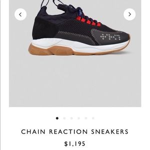 $1,195 Versace CHAIN REACTION SNEAKERS 100%Auth.